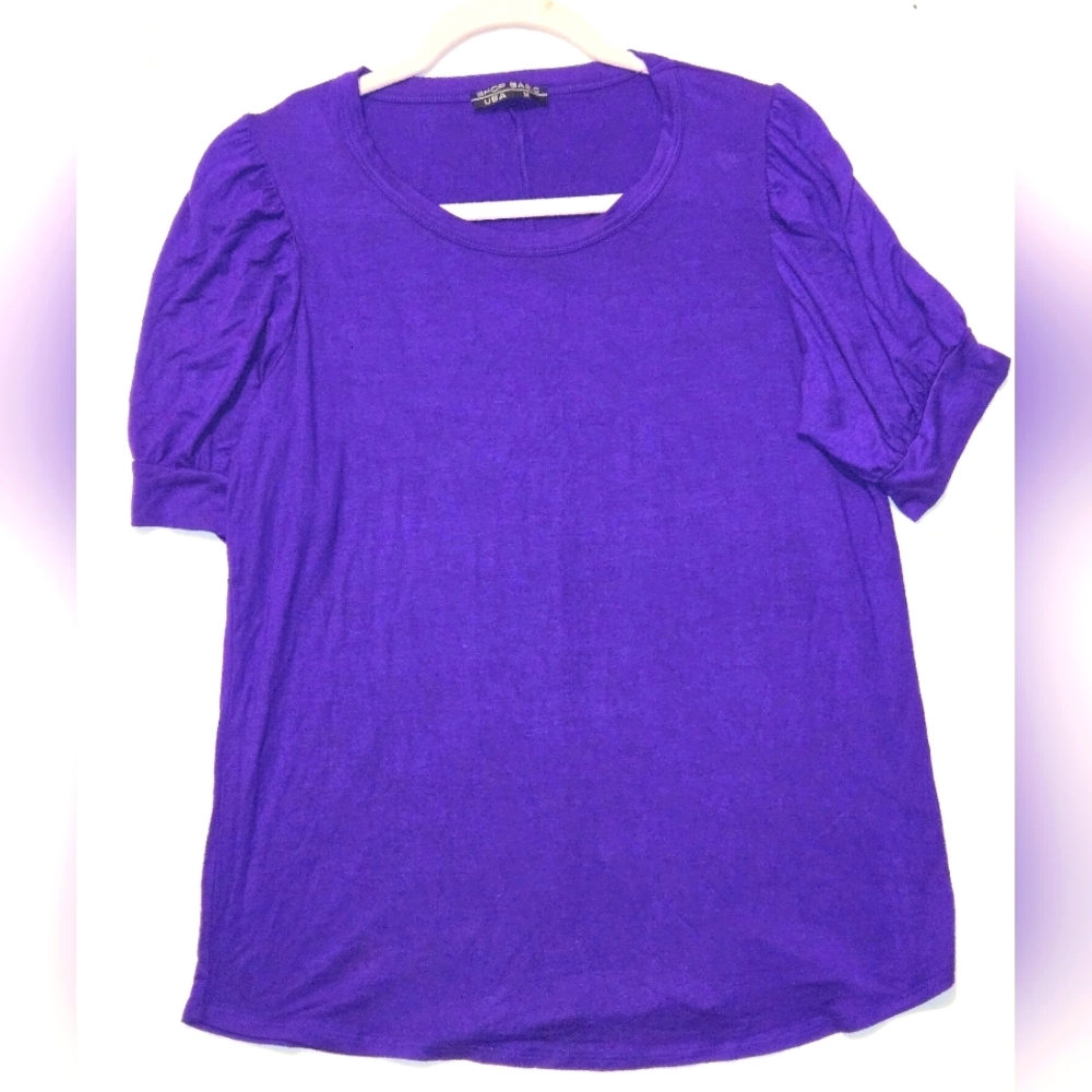 Shop Basic USA purple blouse size M